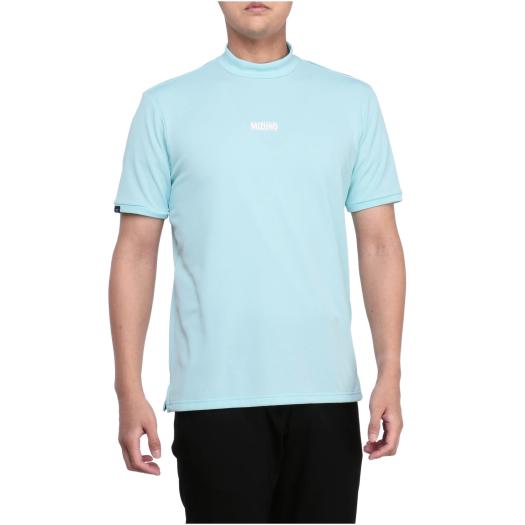 クロスジャガード半袖モックネックシャツ(大きいサイズ)[メンズ