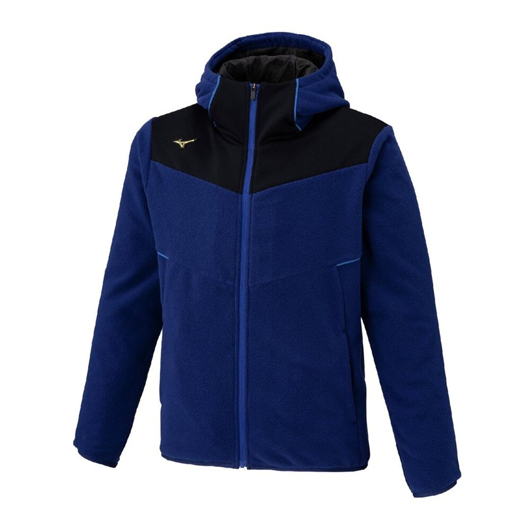 【ミズノプロ】フリースフーディ(厚手) パステルネイビー XO