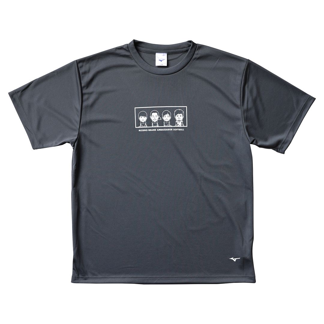 ソフトボールブランドアンバサダー キャラクターTシャツ チャコールグレー S