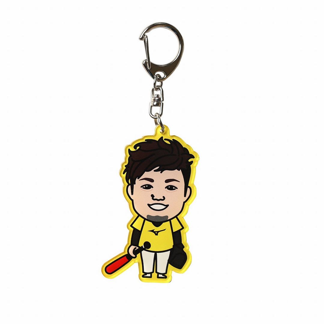 ソフトボールブランドアンバサダー キャラクターキーホルダー 松田選手(イエロー)