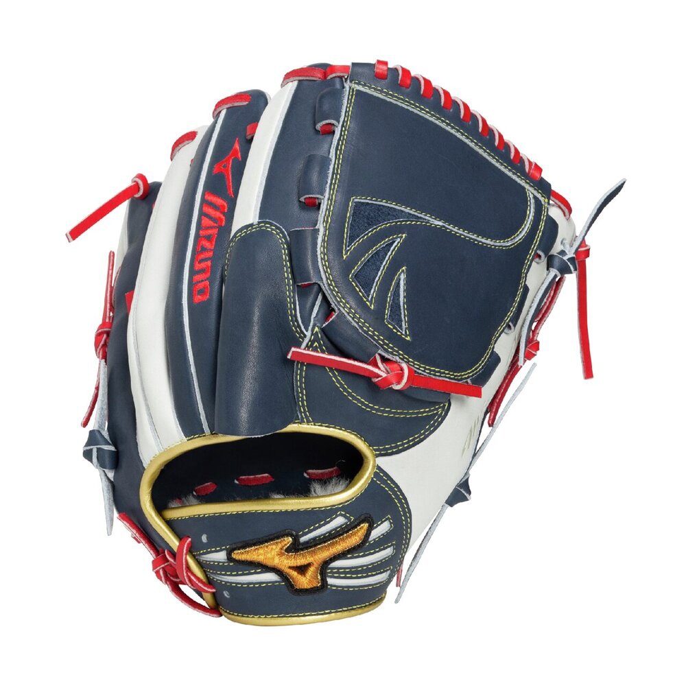 軟式用【ミズノプロ】勝色コレクション【投手用／サイズ12】 Dブルー×シルバー 左投げ用