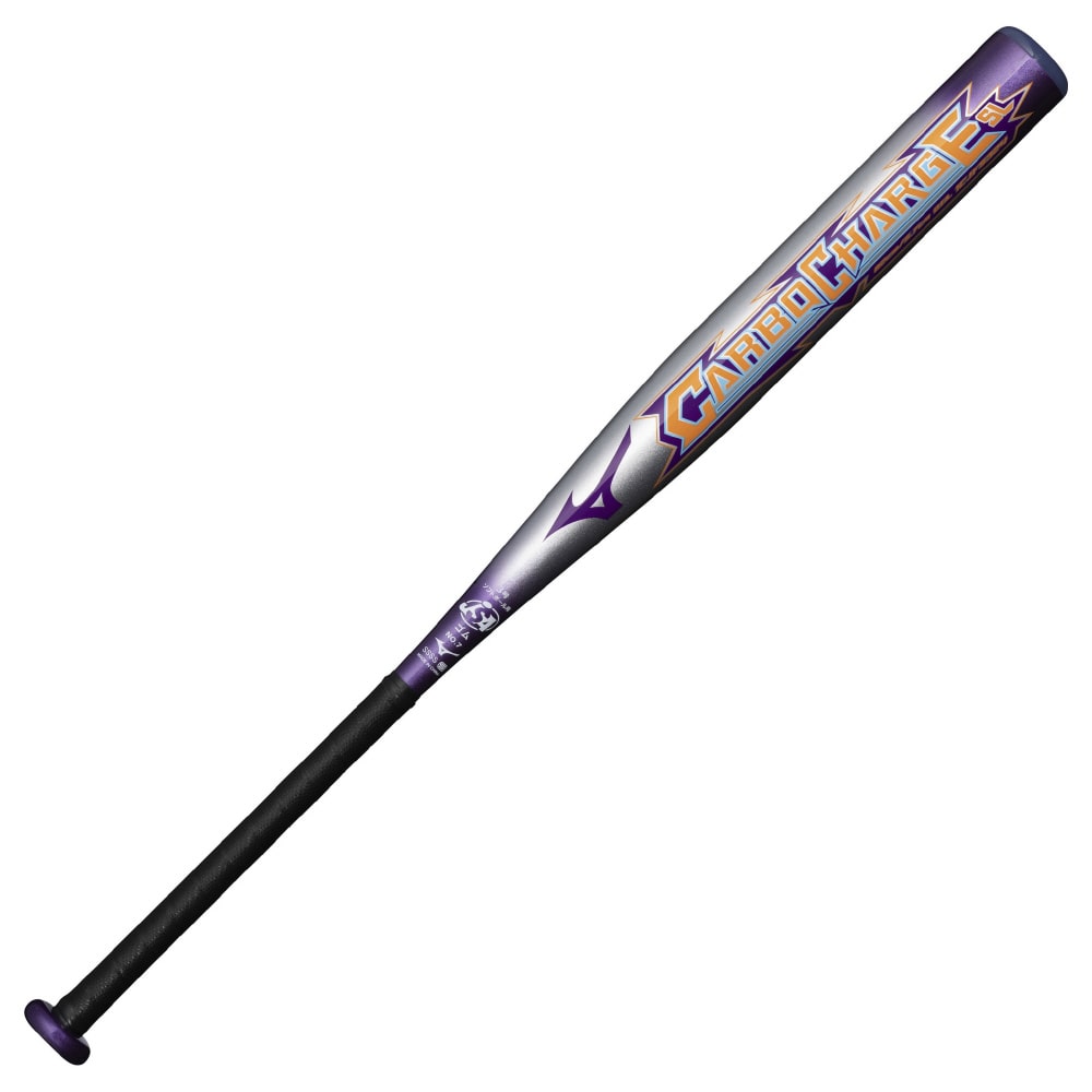 ソフトボール用カーボチャージSL ミドル(FRP製／82cm／平均610g)(3号／ゴムボール用) パープル×シルバー