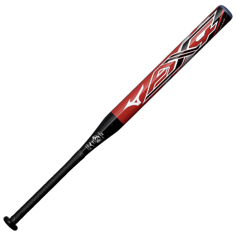 ソフトボール用AX4 ミドル(FRP製／80cm／平均600g、620g)(11インチ／ゴムボール用) レッド×ブラック
