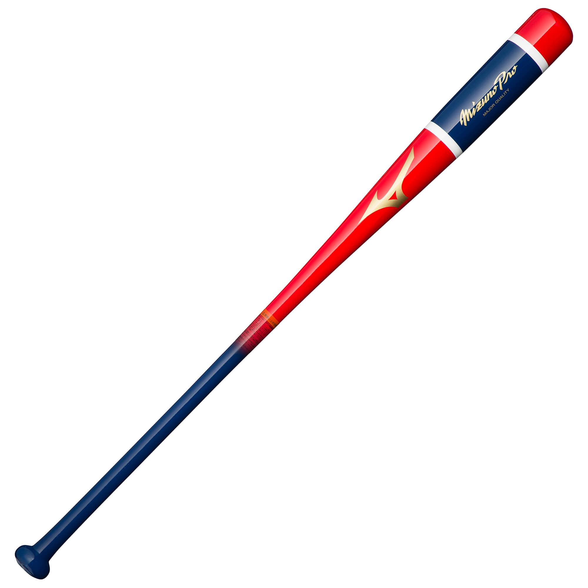 【ミズノプロ】ノック 2023勝色コレクションモデル(木製／88cm／平均570g) レッド×ネイビー