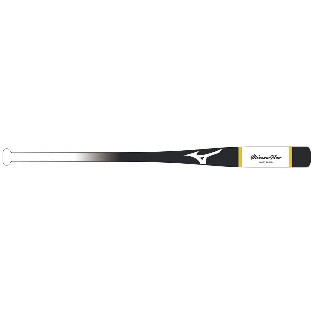 【ミズノプロ】ノック(木製／96cm／平均600g) ブラック×ホワイト