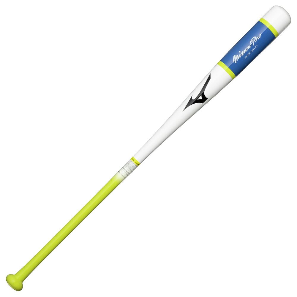 【ミズノプロ】ノック(木製／90cm／平均570g) ホワイト×イエロー