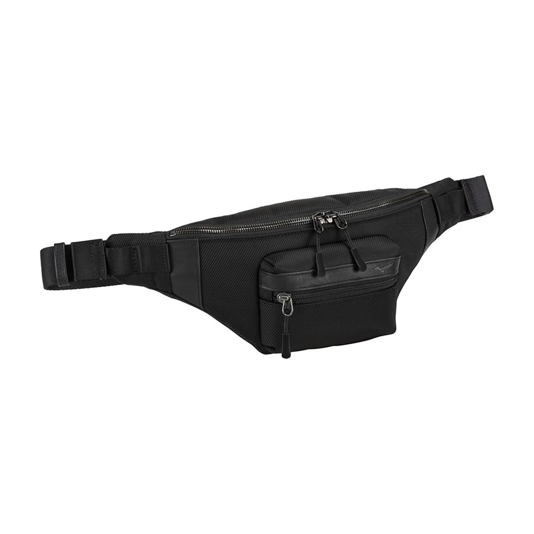【ミズノ直営限定】グラブレザーウエストバッグ(1L) ブラック