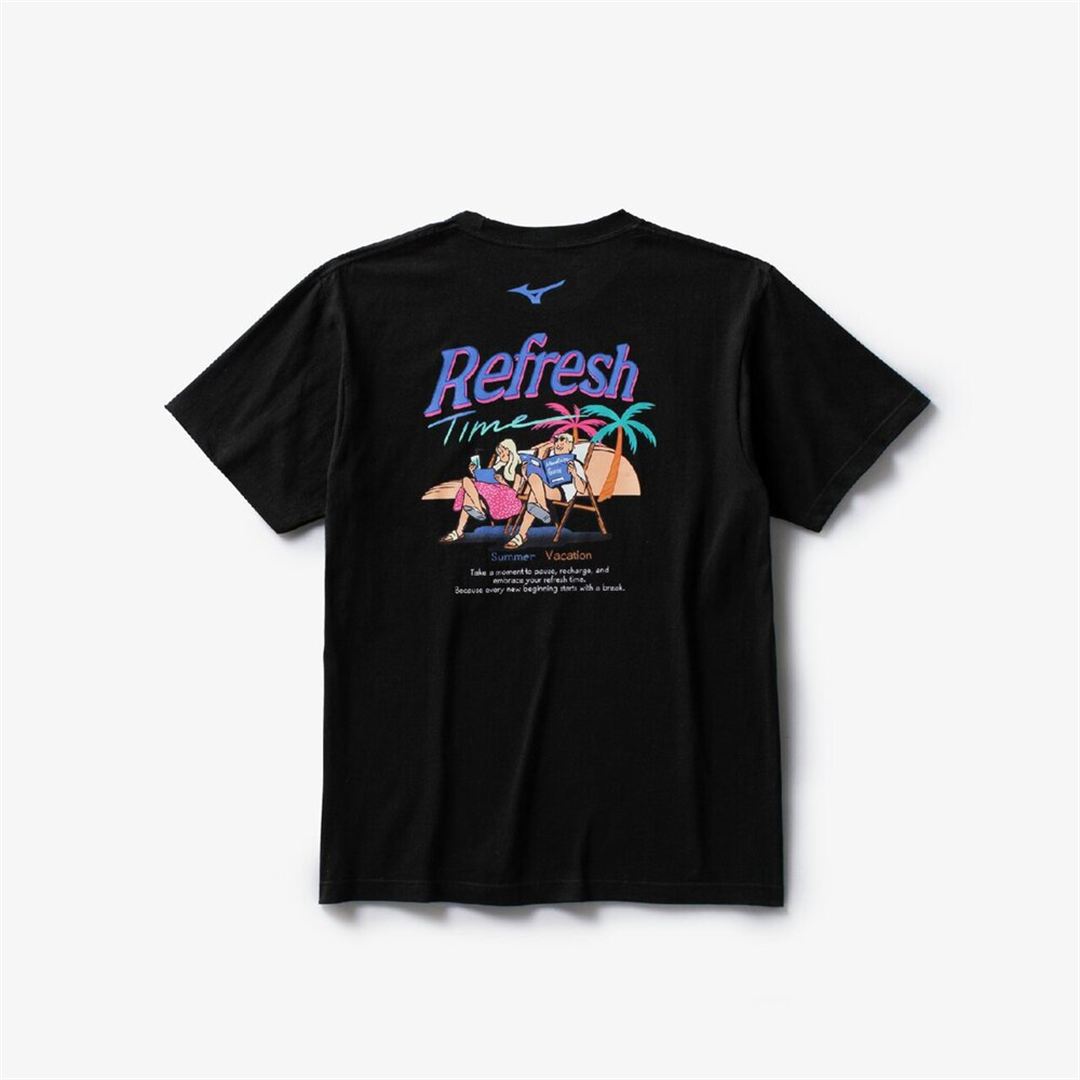 【ミズノ直営限定】SUMMERグラフィックTシャツ ブラック XL