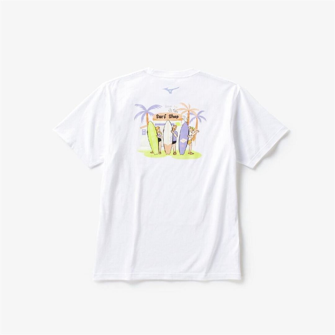 【ミズノ直営限定】SUMMERグラフィックTシャツ ホワイト XL