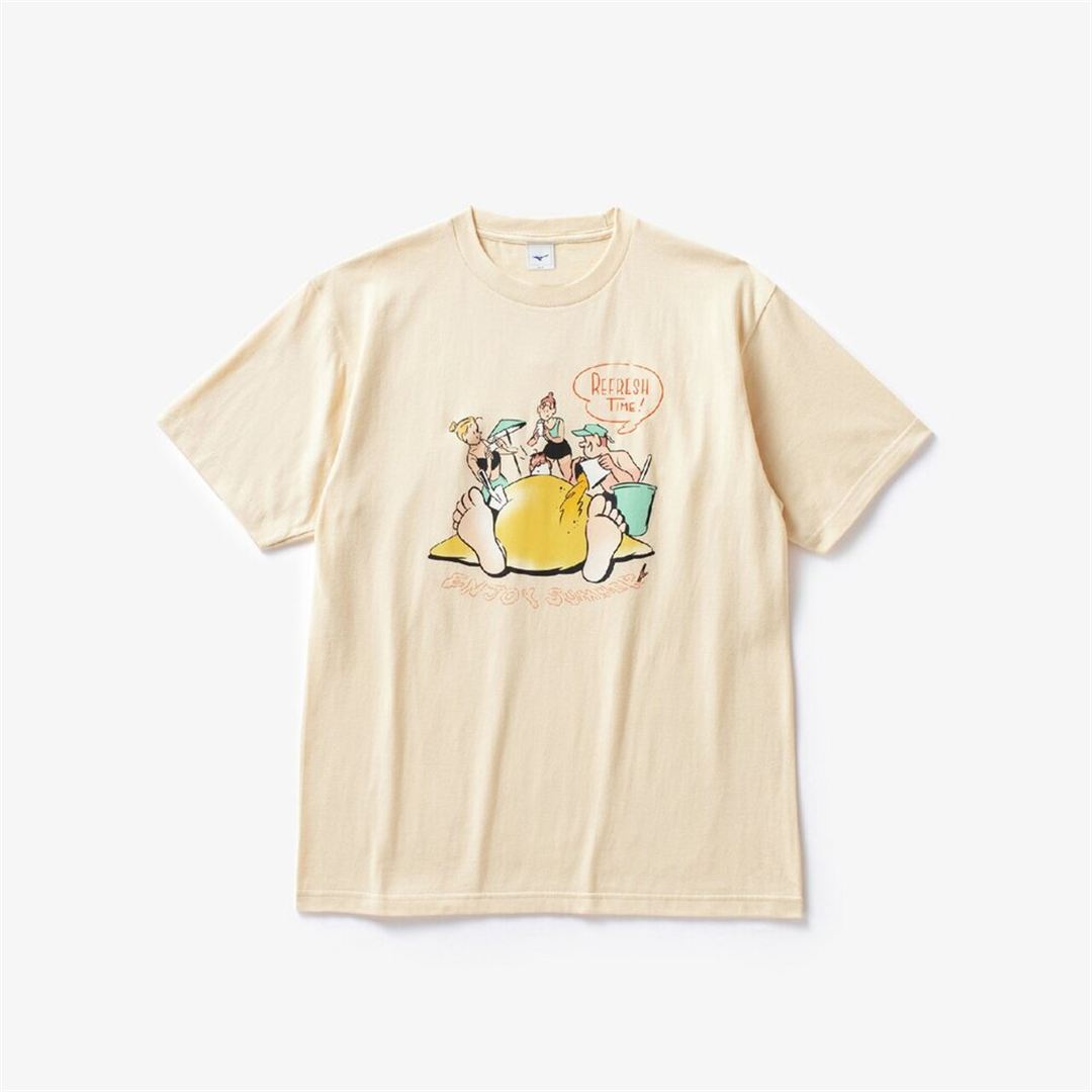 【ミズノ直営限定】SUMMERグラフィックTシャツ ナチュラルベージュ XL