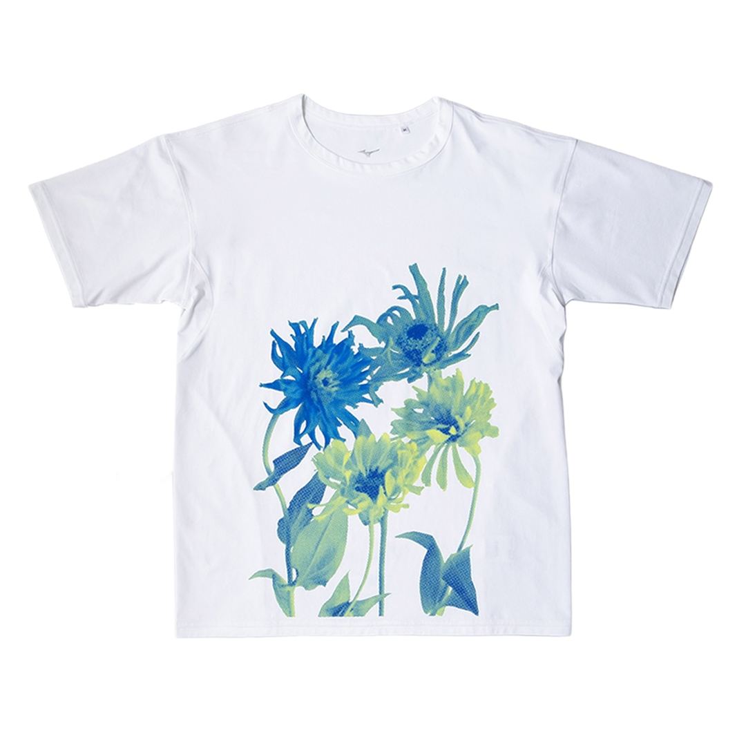 【ニコライ バーグマン】グラフィックTシャツ ホワイト×ブルー S