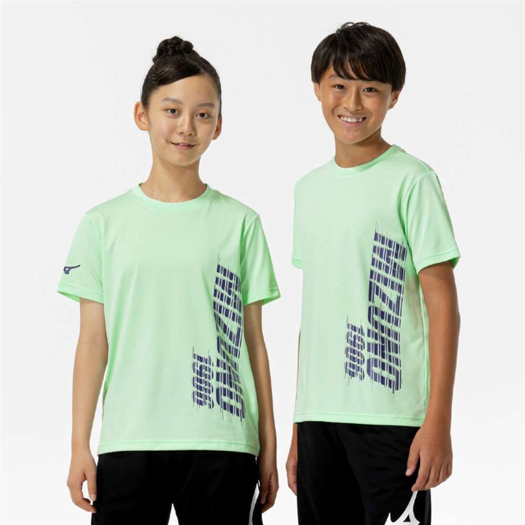 【抗菌防臭／防汚】GACHI Tシャツ ネオミント杢 120