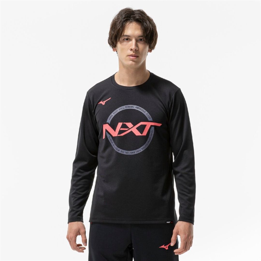 【抗菌防臭／防汚 】N-XT Tシャツ(長袖) ブラック S
