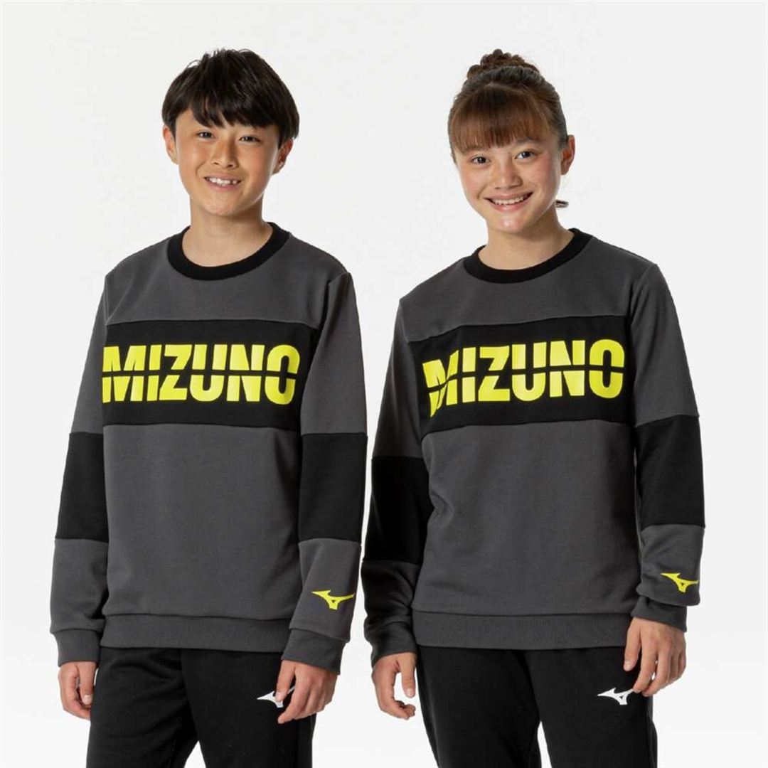 スウェットクルーネックシャツ ブラック×イエロー 120