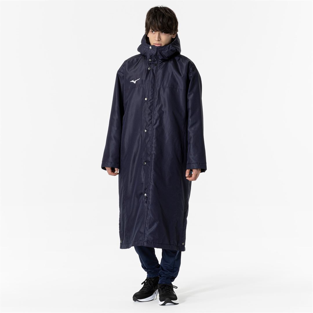 中綿ロングボアコート ディープネイビー XL