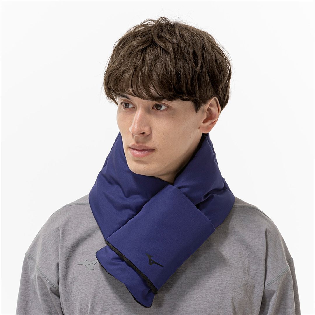【保温素材／吸湿発熱】テックフィルブレスサーモネックウォーマー ネイビー