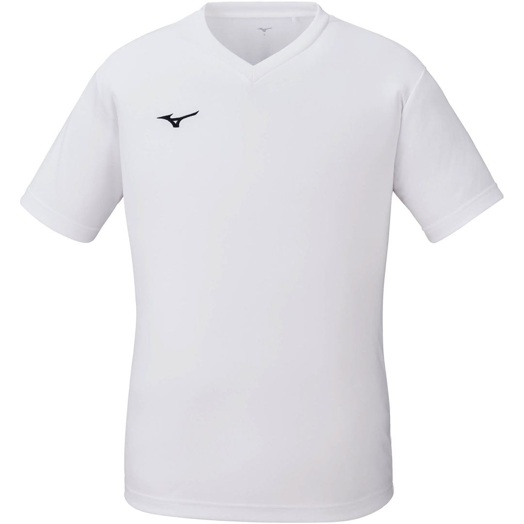 ナビドライTシャツ(半袖／V首)(大きいサイズ) ホワイト×ブラック 2L