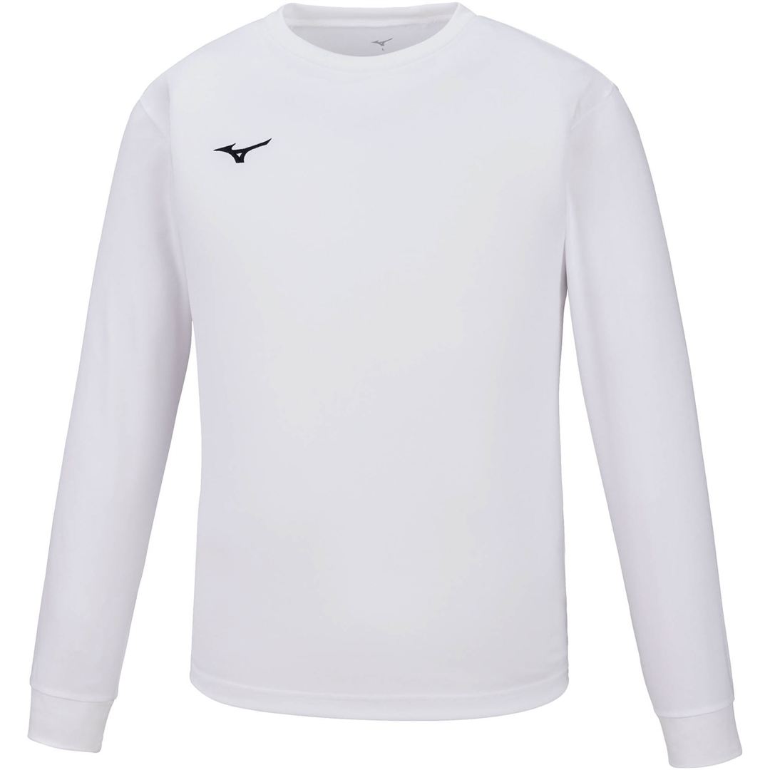 ナビドライTシャツ(長袖／丸首)(大きいサイズ) ホワイト×ブラック 5L