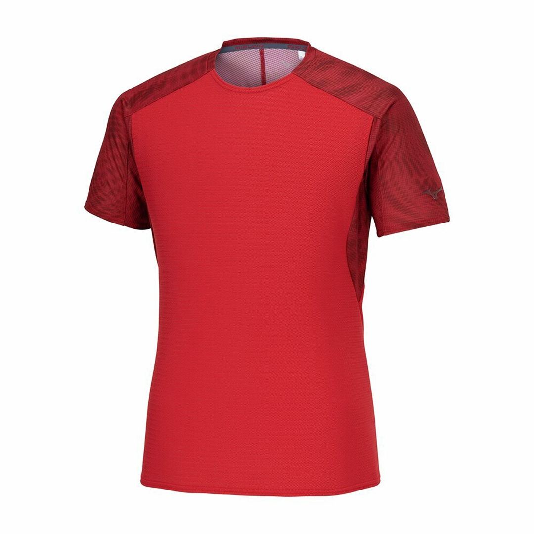 【汗処理／通気】ドライエアロフロークーラーTシャツ サルサレッド XS
