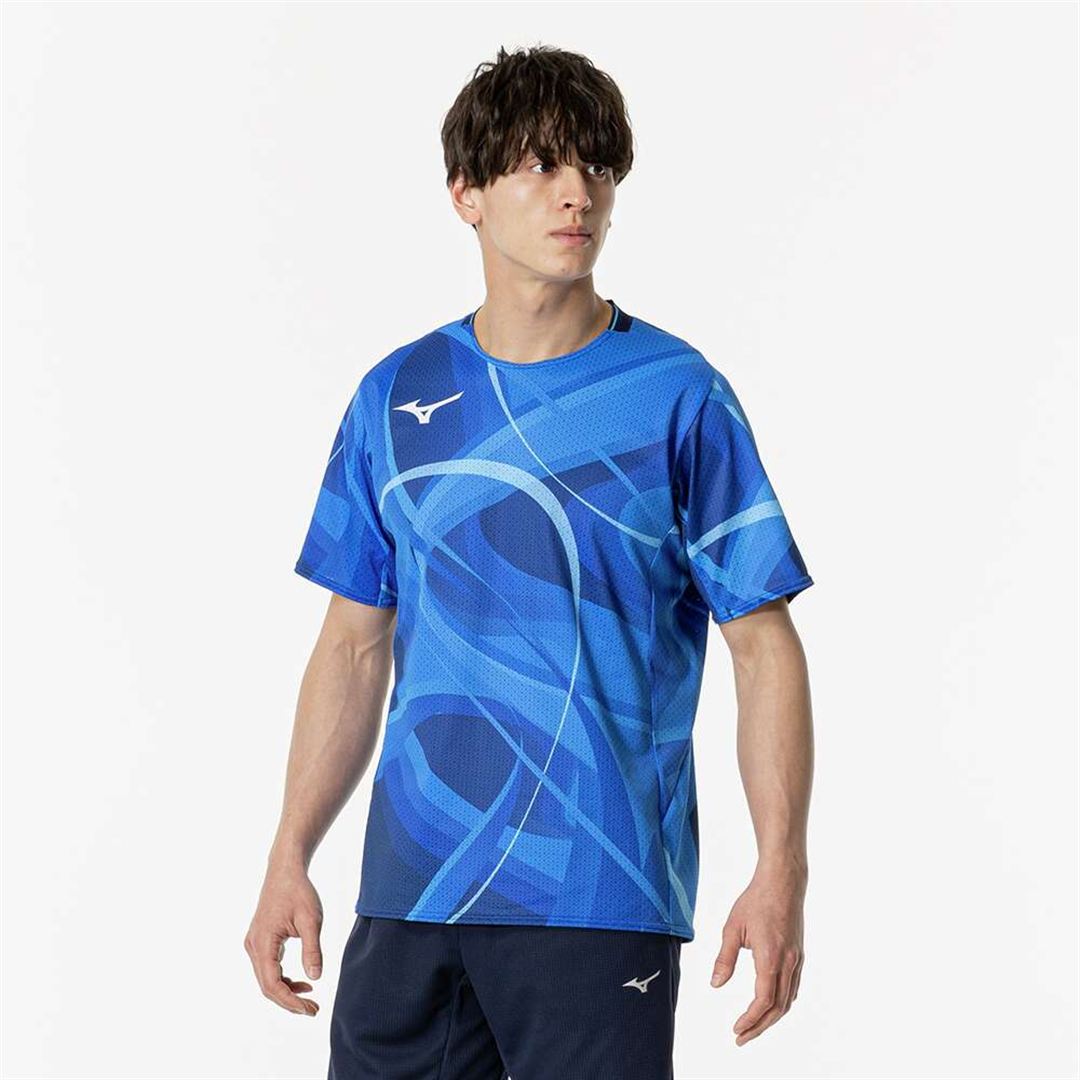 【汗処理／通気】ドライエアロフローラピッドTシャツ ディレクトワールブルー XS