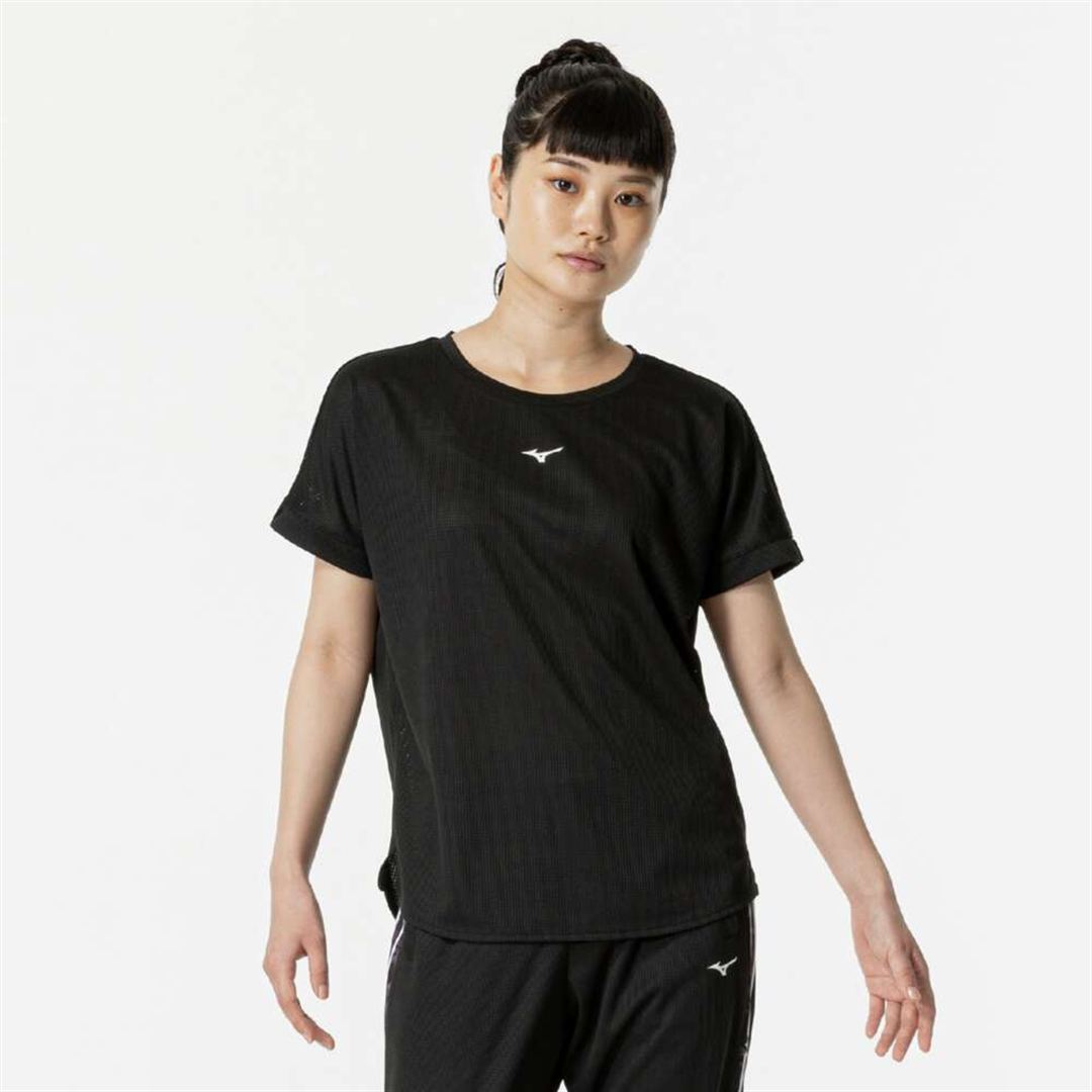 【汗処理／通気】ドライエアロフローTシャツ ブラック S