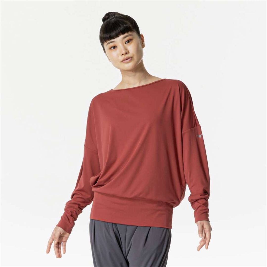 ストレッチスムースTシャツ(長袖) マルサラワイン S