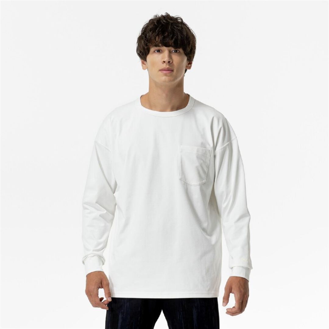 ソフトドライTシャツ(長袖) スノーホワイト XL
