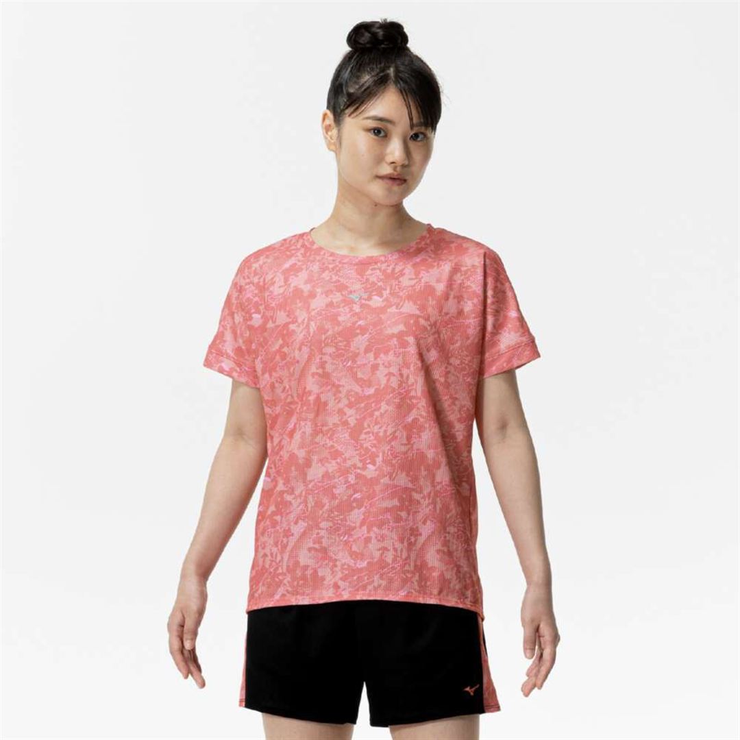 【汗処理／通気】ドライエアロフローTシャツ(ワイドシルエット) ランタナコーラル S