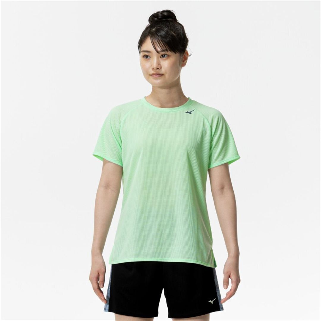 【汗処理／通気】ドライエアロフローTシャツ ネオミント S