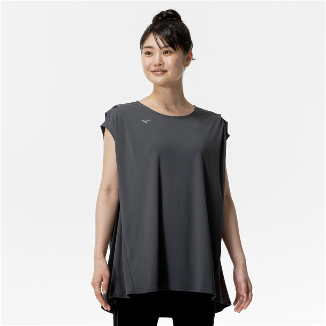ストレッチスムースフレンチスリーブTシャツ ダークグレー S