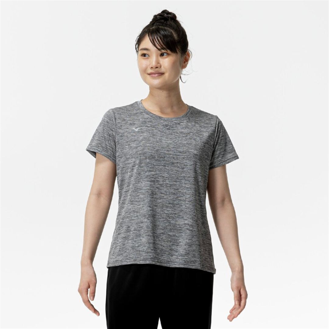 ナビドライTシャツ(半袖／杢調) ライトグレー杢×ライトグレー XL