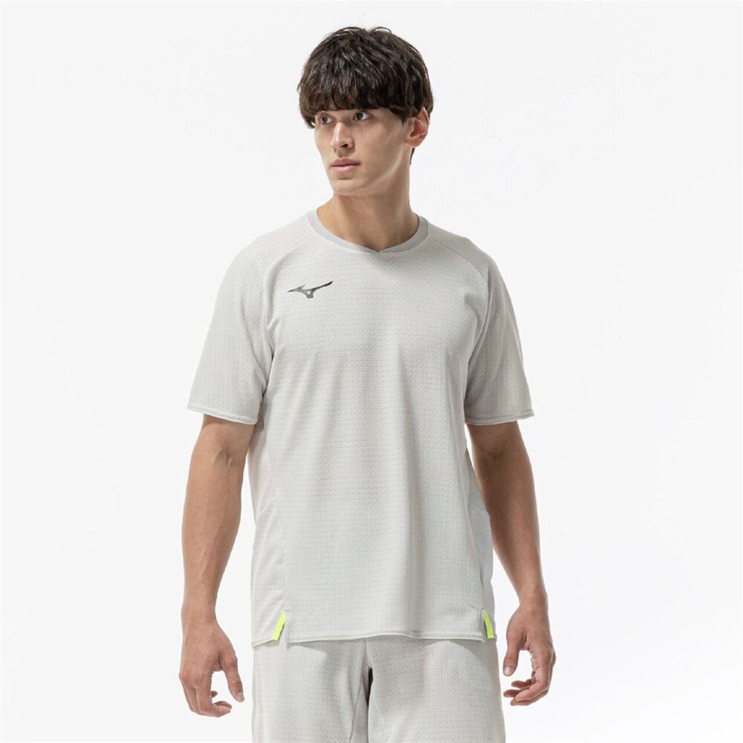 【汗処理／通気】ドライエアロフロージャカードTシャツ シルバーバーチ S