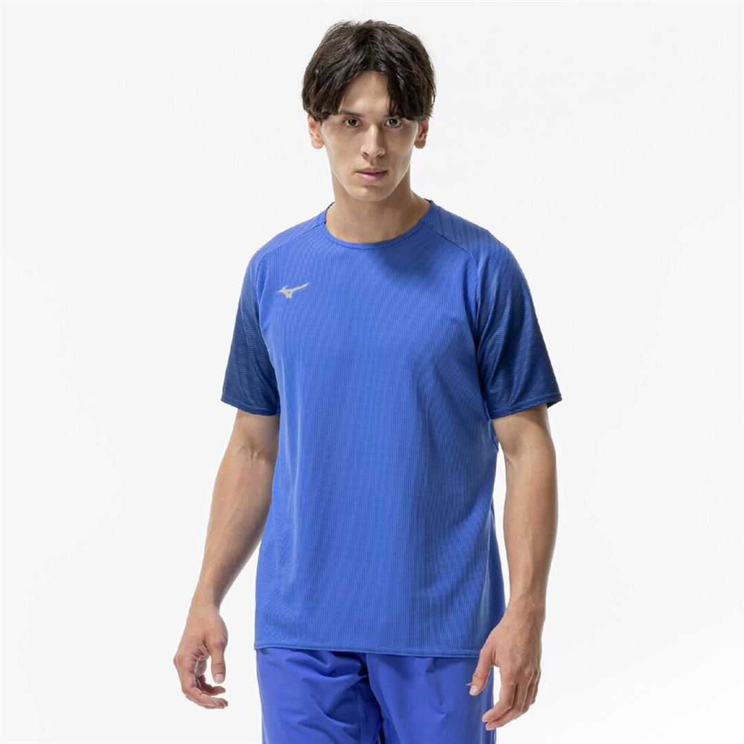 【汗処理／通気】ドライエアロフローTシャツ ダズリングブルー S