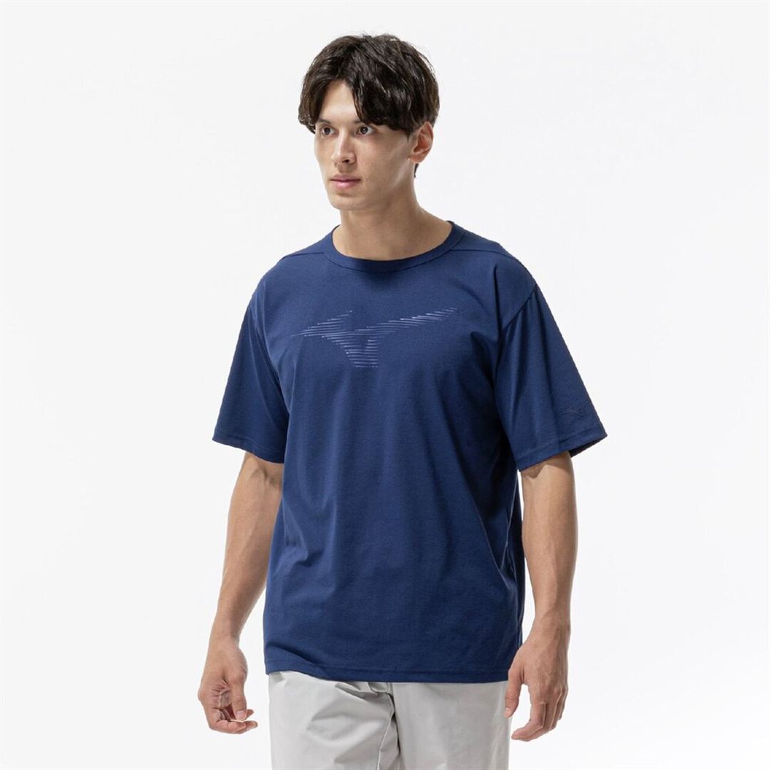 ストレッチソフトドライBIGロゴTシャツ エステートブルー XL