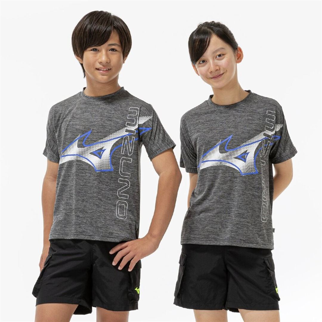 【抗菌防臭／防汚】GACHI Tシャツ ブラック杢 160