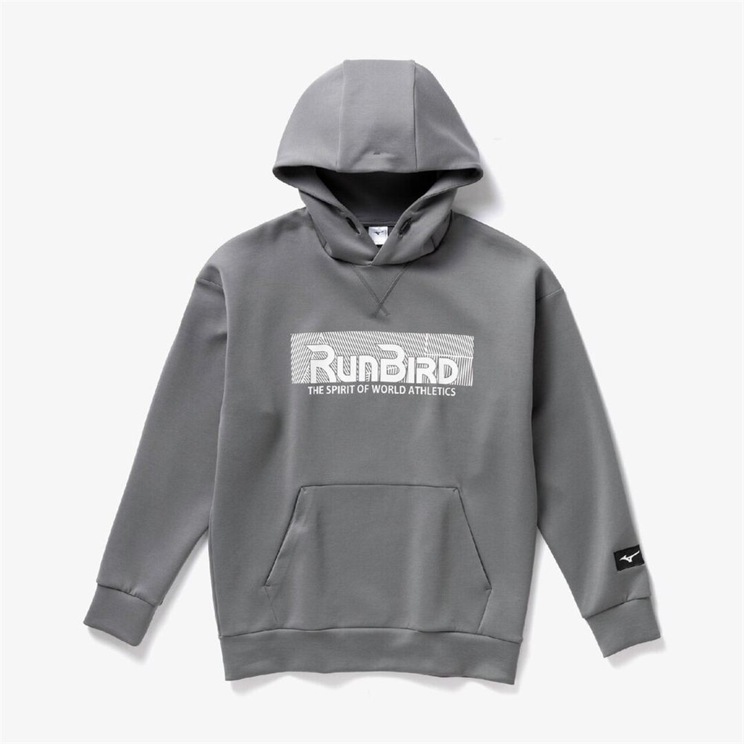 【ミズノ直営限定】ルーズフィットスウェットフーディ チャコールグレー XS