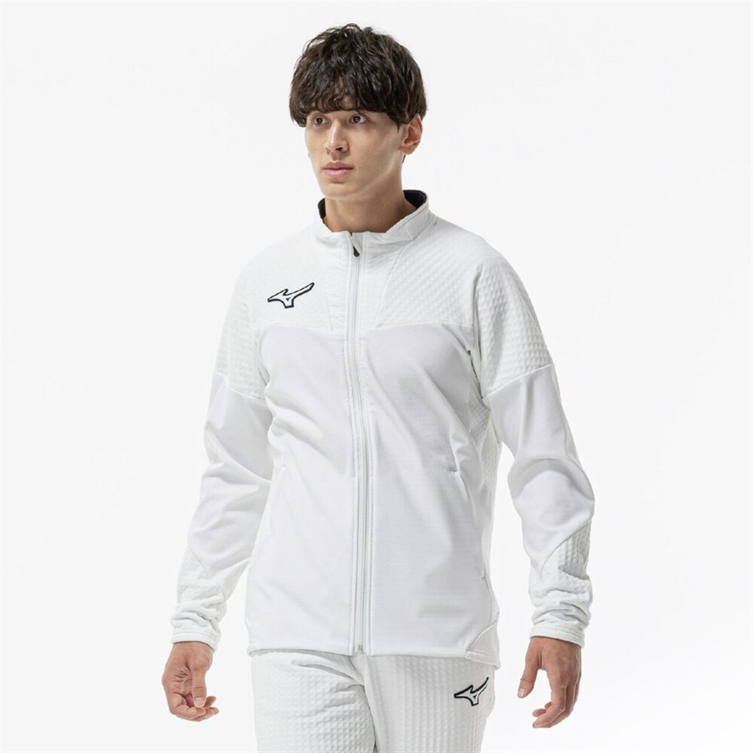 【ストレッチ／防風】テックシールドハイブリッドジャケット Rホワイト XL