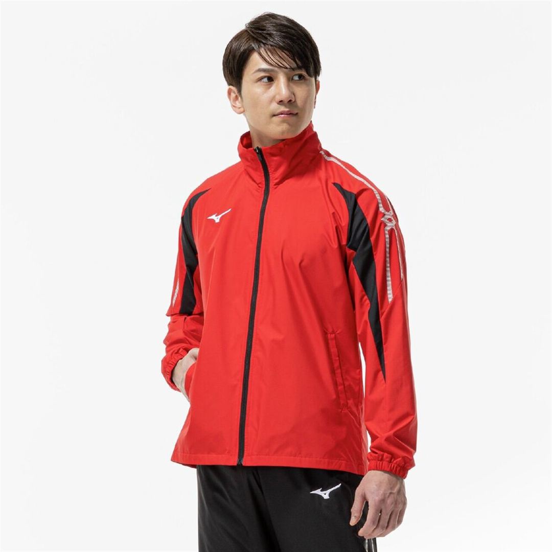 MCライン ウィンドブレーカージャケット チャイニーズレッド×ブラック XS