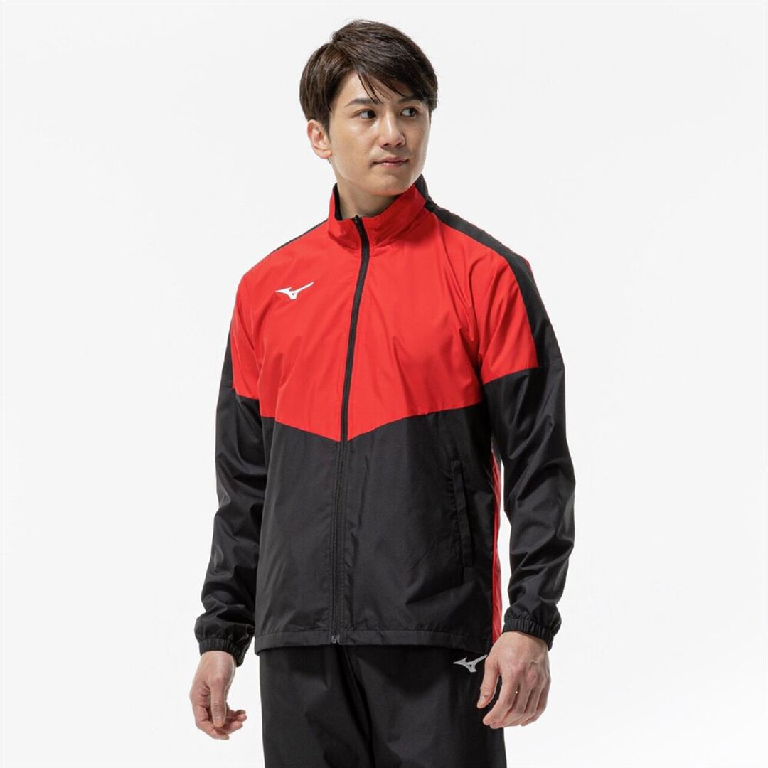 ウィドブレーカージャケット チャイニーズレッド×ブラック XS