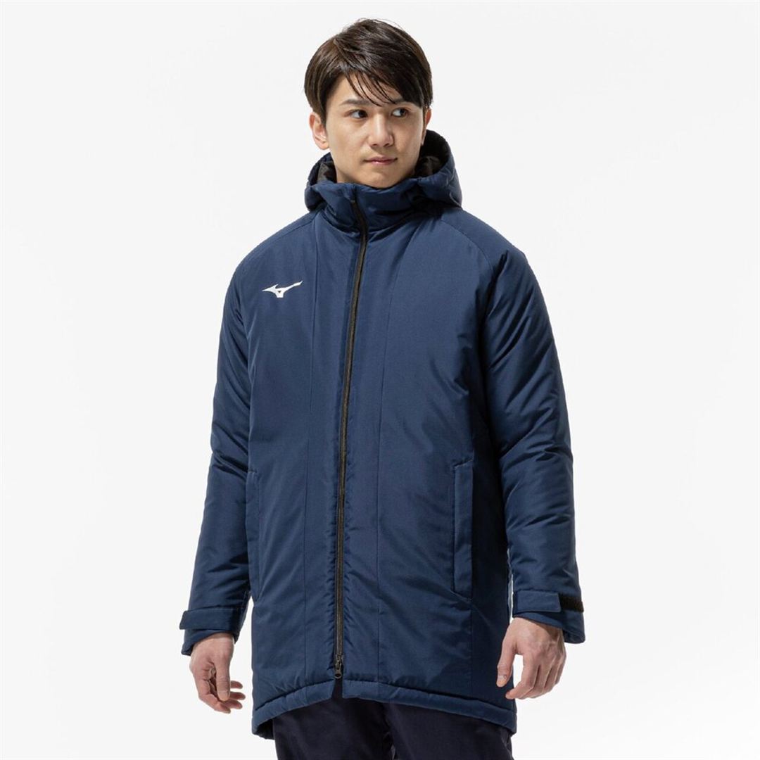 【吸湿発熱】ブレスサーモ中綿ミドル丈コート ドレスネイビー XS