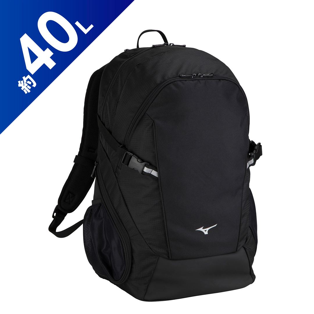 チームバックパック PCポケット付き(40L) ブラック