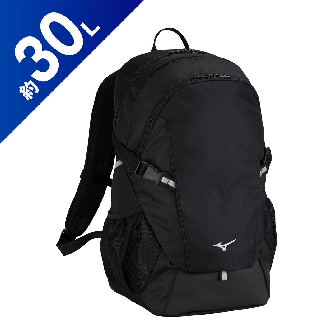 PCポケット付きチームバックパック(30L) ブラック