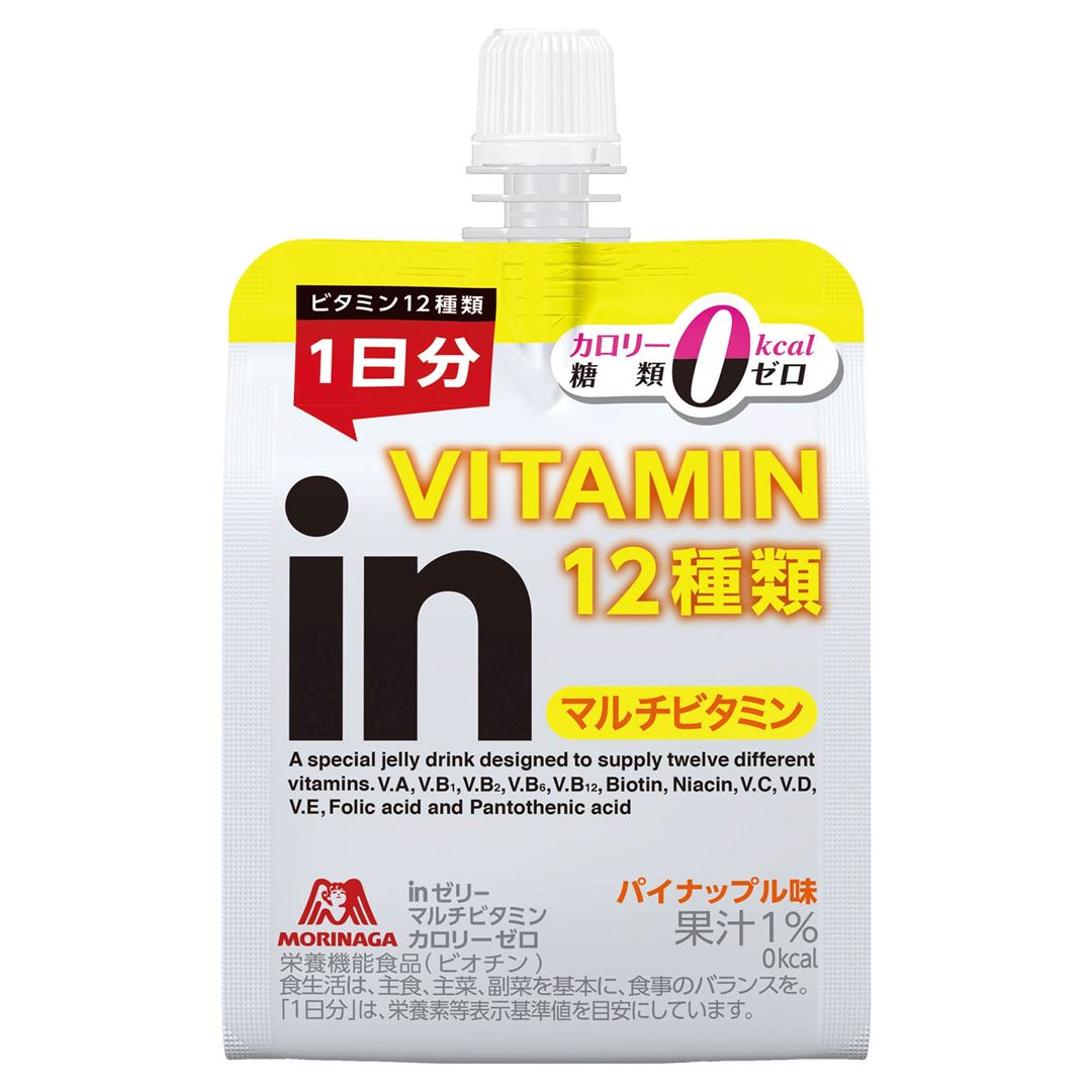 森永製菓／inゼリー マルチビタミン カロリーゼロ180g(パイナップル味) ※