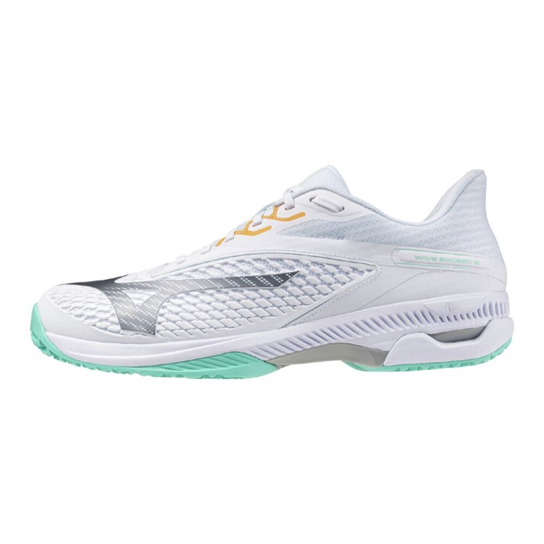 【クレー／砂入り人工芝コート】ウエーブエクシード6 OC ホワイト×グリーン 28.5