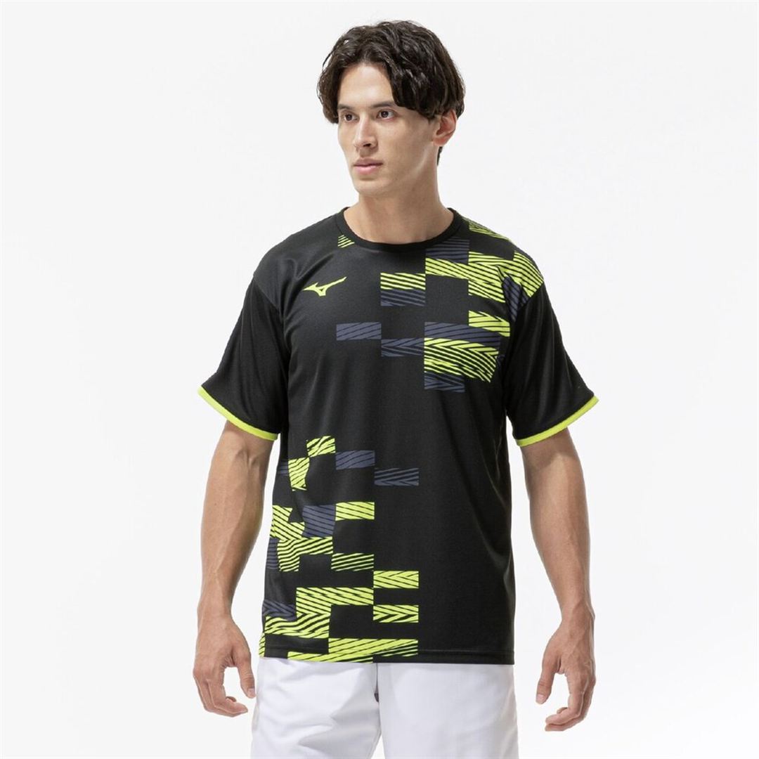 ゲームシャツ(ラケットスポーツ) ブラック×イエロー XL