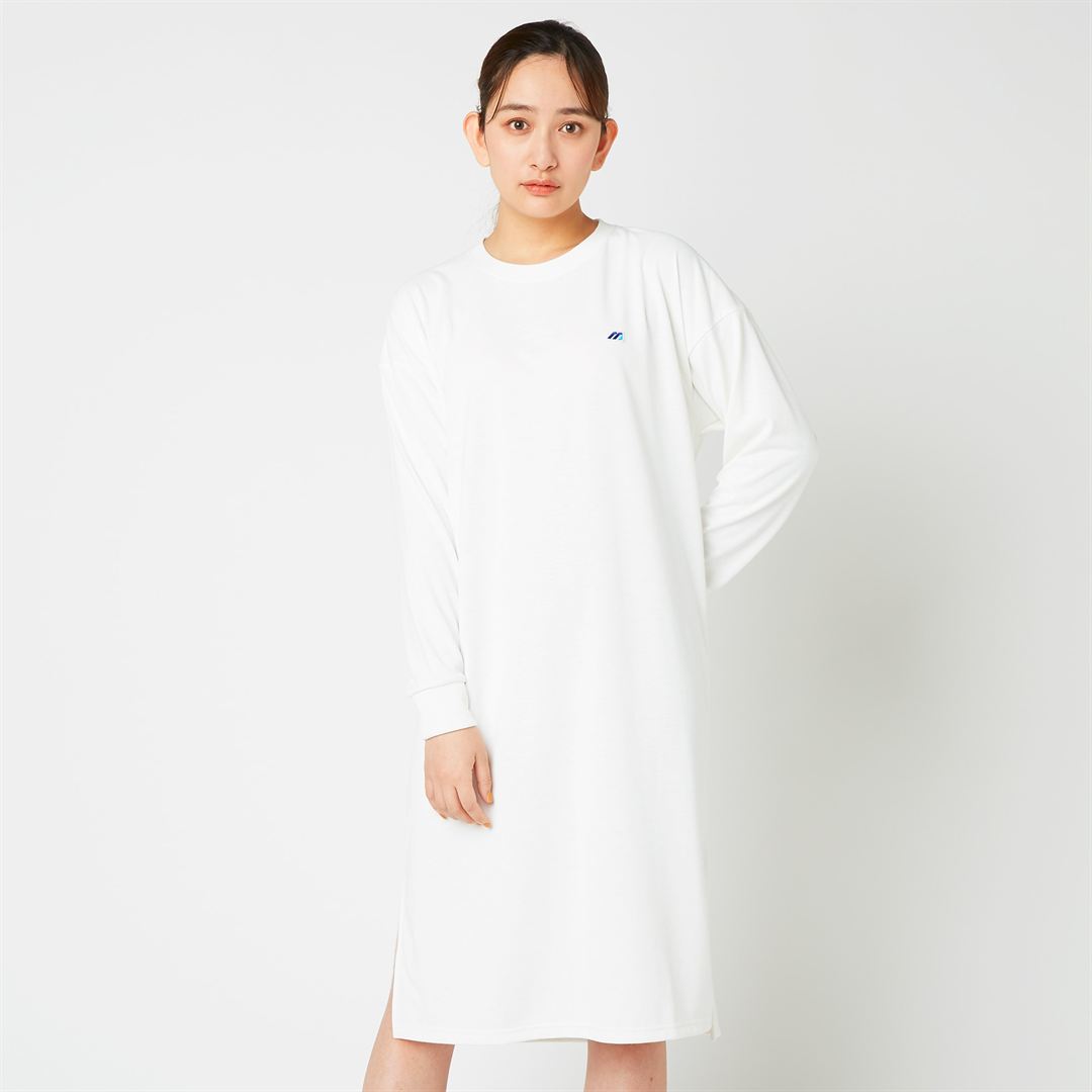 【ミズノ直営限定】モノグラムM Tシャツワンピース ホワイト S
