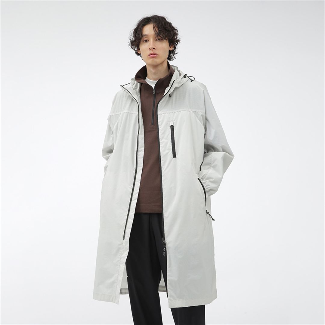 【MARGARET HOWELL】ウォーターリパレントストレッチコート LT.グレー S