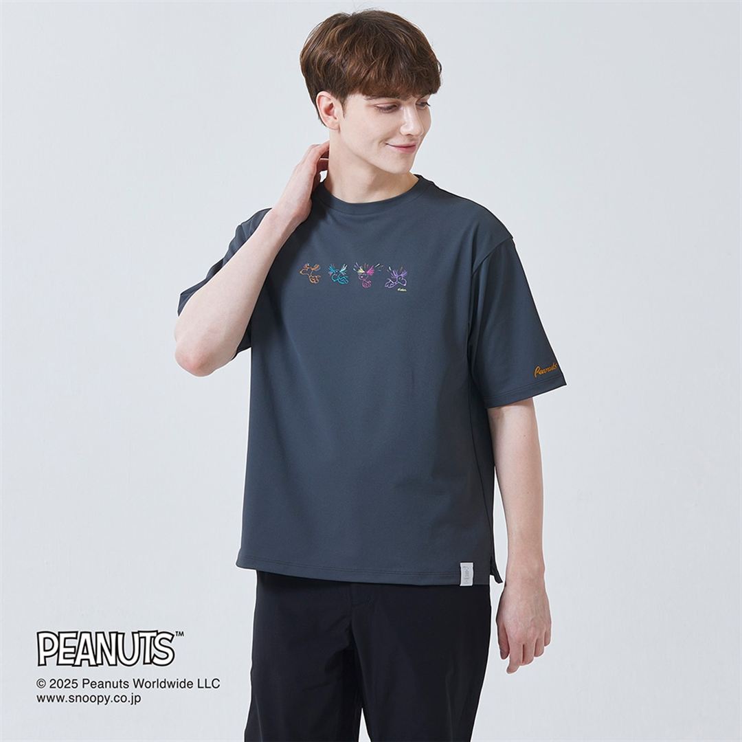 【PEANUTS】アンチスウェット Tシャツ アッシュブラック XS