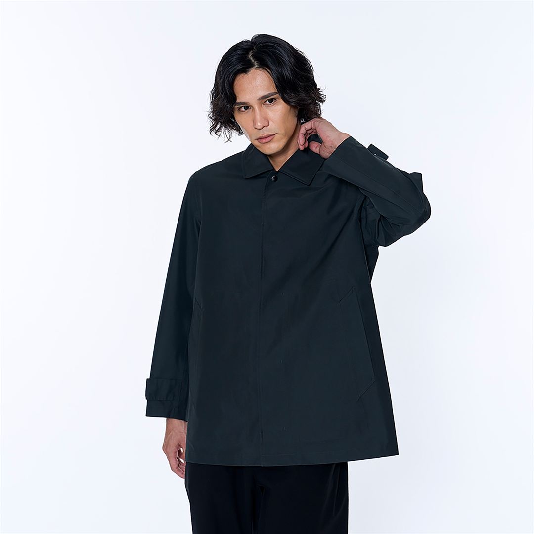 GORE-TEX 3Lステンカラーハーフコート(ゴアテックス／防水) ブラック XL