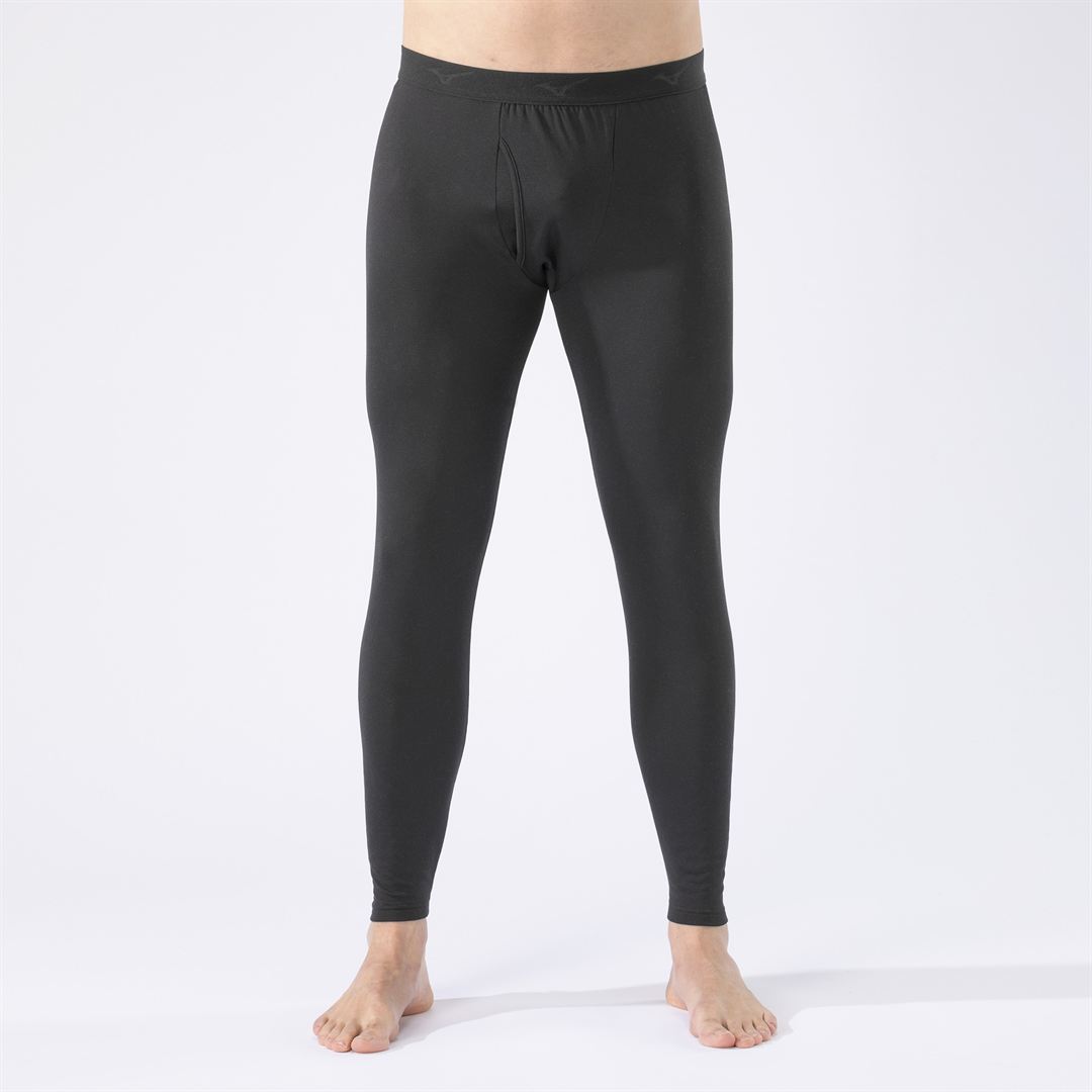 【吸湿発熱】ブレスサーモアンダーウエア 薄手 for Daily ロングタイツ(前開き) ブラック S